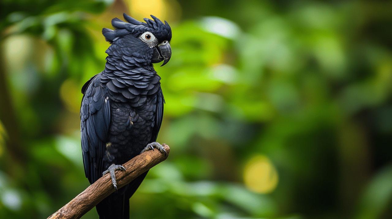 L’univers du cacatoès noir : origine géographique australienne, caractère sociable et astuces essentielles d’adaptation
